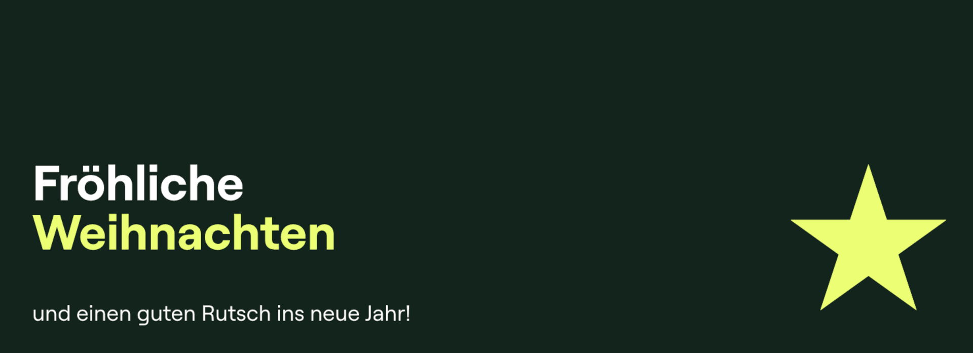 Frohe Weihnachten